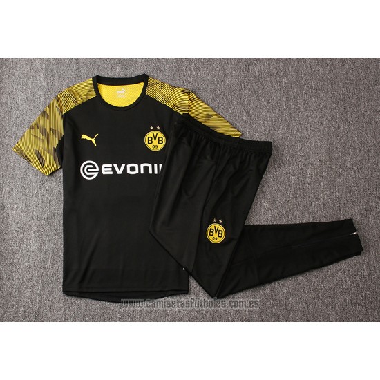 Chandal del Borussia Dortmund Manga Corta 2019-2020 Negro